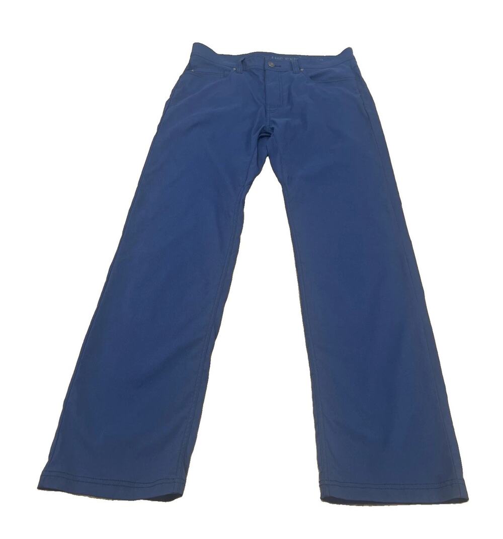 Prana Pants Mens 34x34 (34X33) Blue Brion Slim Fit Nylon Stretch Hiking Outdoor